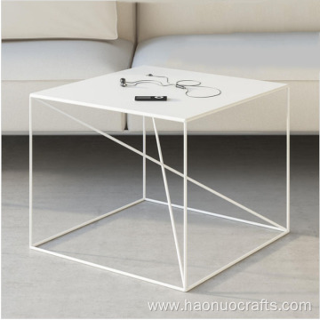 modern special square iron metal cheap tea table
